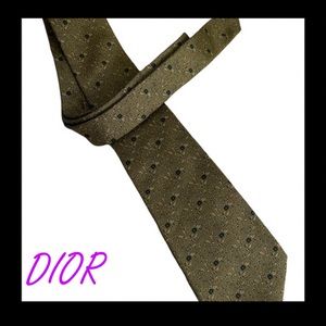 Christian Dior men’s silk brown tie